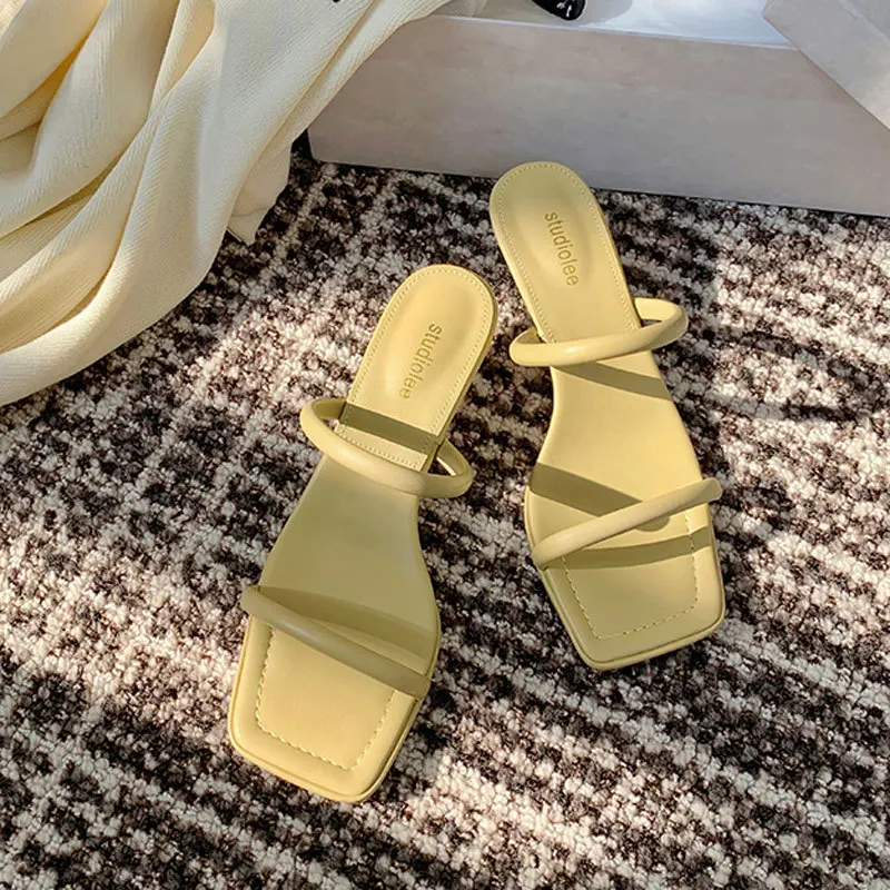 

Женские низкие шлепанцы, римские шлепанцы из ПУ кожи, на резиновой подошве