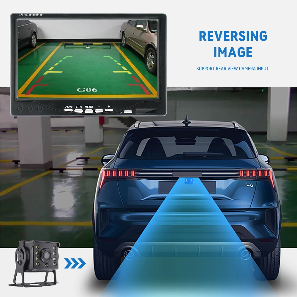 Car Display Monitor Display Car AHD Monitor with Screen For Vehicle Rear View Camera Parking Backup Reverse 4.3/5/7 Inch TFT LCD Display