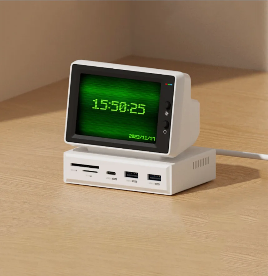 HAGIBIS 3.5インチ　ドッキングステーション　モニター Amazon | Hagibis 3.5インチ IPS USB ミニスクリーン USB Cハブ付き