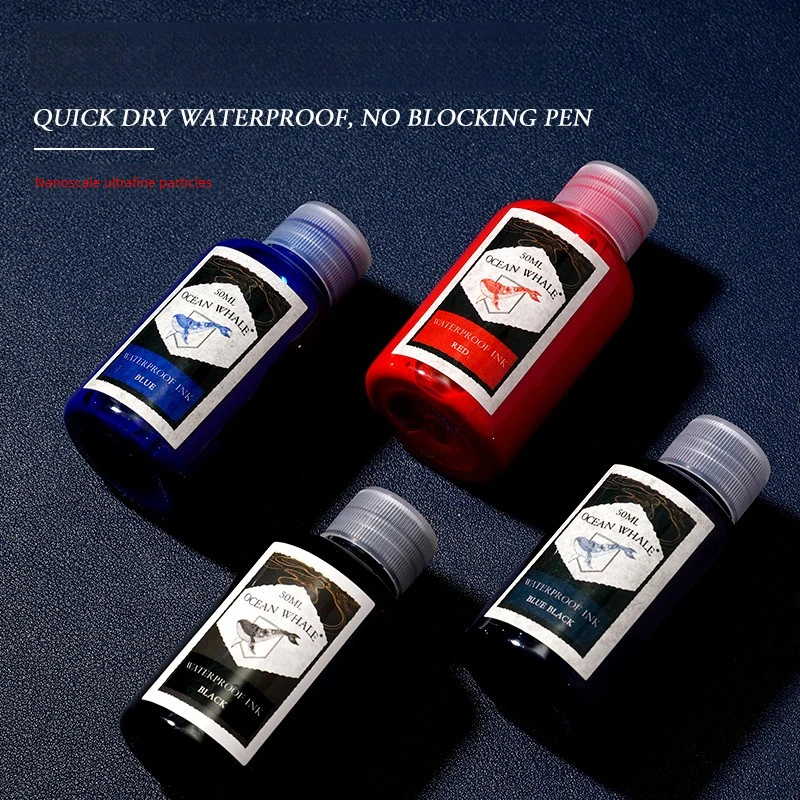 Banmi Whale 시리즈 만년필 잉크 방수 나노 등급 50ml 부드러운 필기 문구 사무실 학교 용품 JINHAO