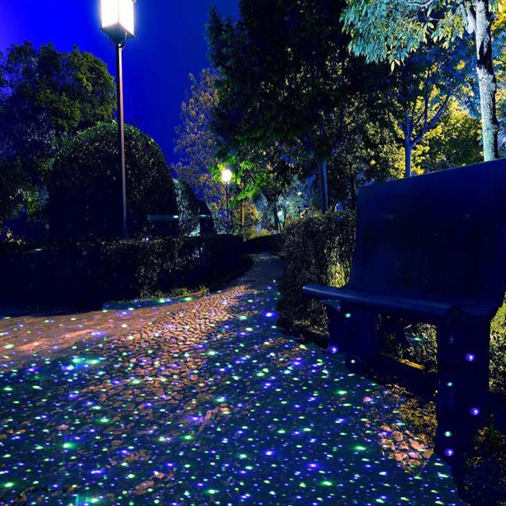 LED Laser Christmas Projector Lights Outdoor Starry Stars Garden Firefly Lights with Remote IP65 Waterproof Patio Decoration