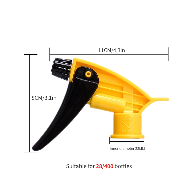 화학물질 저항성 자동차 세차 트리거 스프레이어 노즐 필름 장착 소형 스프레이 병 노즐 자동차 청소 도구