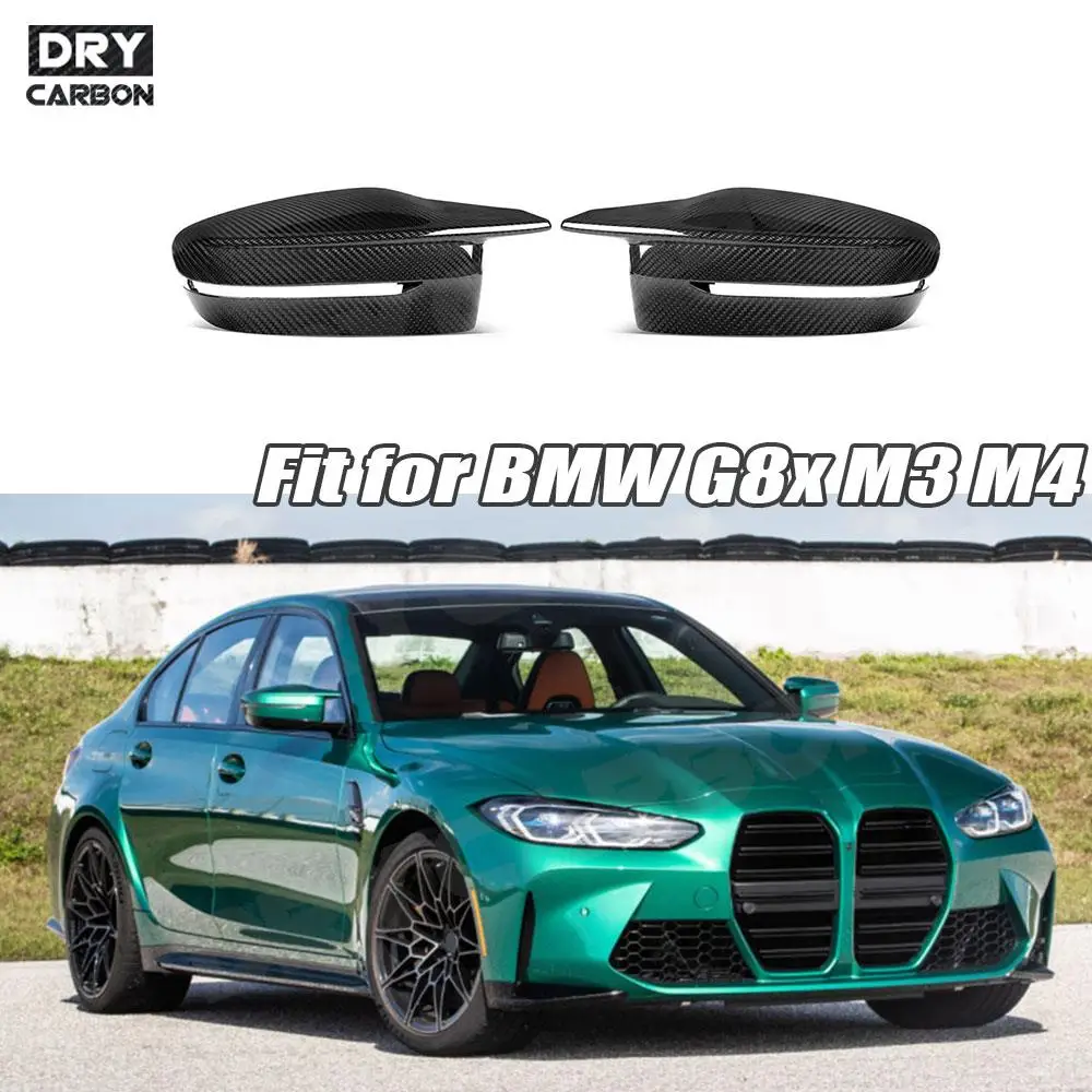 

Dry Carbon Fiber Rear View Mirror Cover for BMW G80 M3 G82 G83 M4 2021+ Replacement LHD Drive Side Mirror Shell Accessories