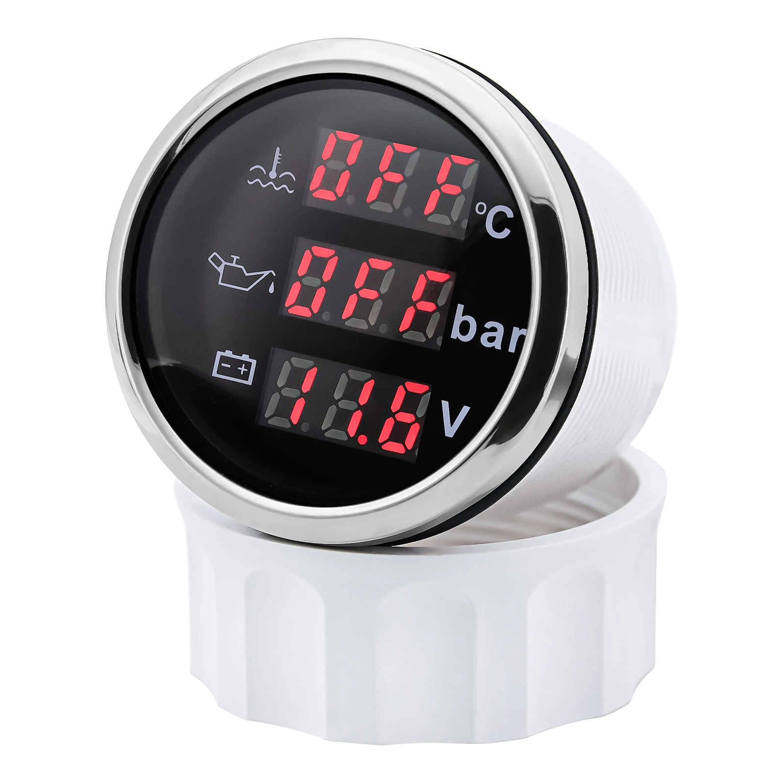 3 In 1 Digital Gauge Water Temperature Bar Oil Pressure Gauge With