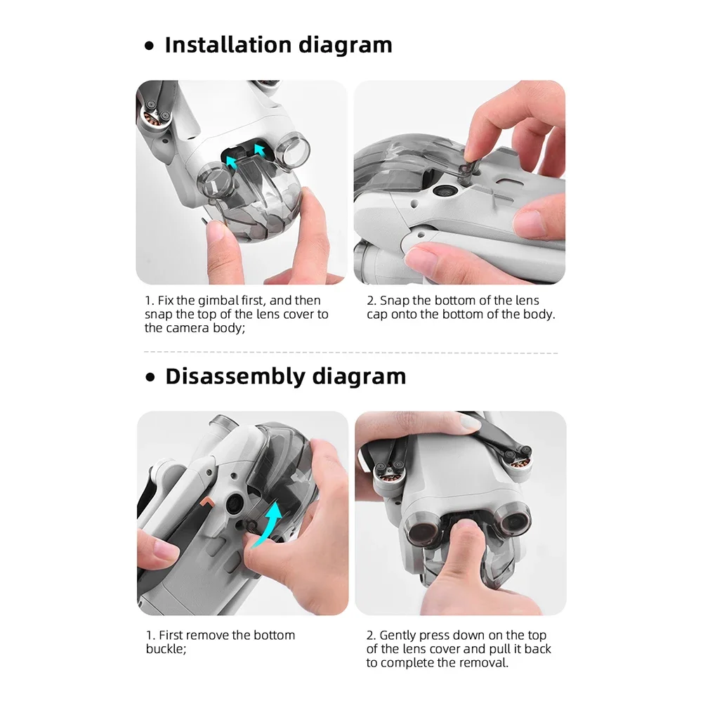 Gimbal Camera Lens Hood Cap Dust-proof Guard Protective Cover for DJI Mini 3 Pro Drone Protection Accessories