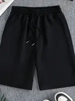 Plus size Women Shorts Summer High Elastic Lace Up Drawstring Wide Leg Sweat Fitness Running Shorts Loose Casual Sports Pants - Image 2