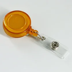 Durable Plastic ID Card Badge Holder for Office & Exhibition Use (Orange)