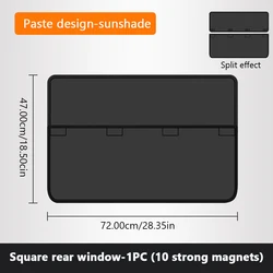 Enhanced Magnetic Car Sunshade Cover with UV Protection and Thicken Middle Paste Design (Rear)
