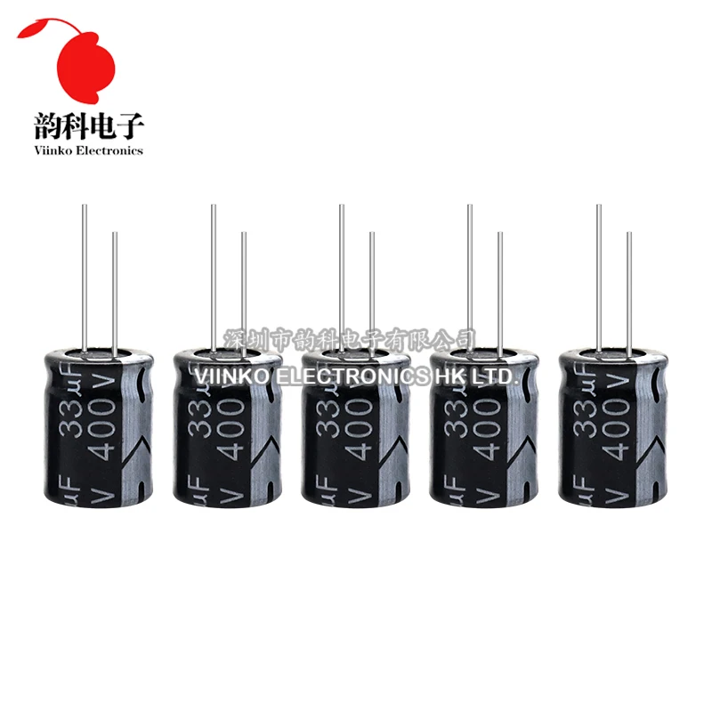 5pcs 400V Aluminum Electrolytic Capacitor 1UF-150UF