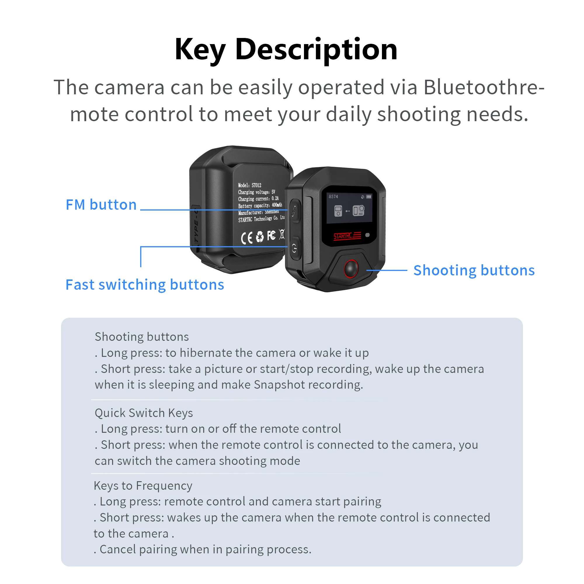 GPS-Fernbedienung für Insta360 X5/X4/X4 Air X3/Go 3S/ACE Pro 2/ACE Pro/ONE X2 Kameras 25M Reichweite Smart Action Zubehör – Detail 7