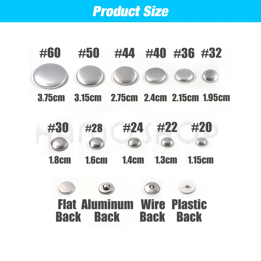 20L-60L Fabric Covered Button Mold Press Die Convenient Mould Tool Assembly For Round Bread Shape Button Fabric Accessories DIY 5