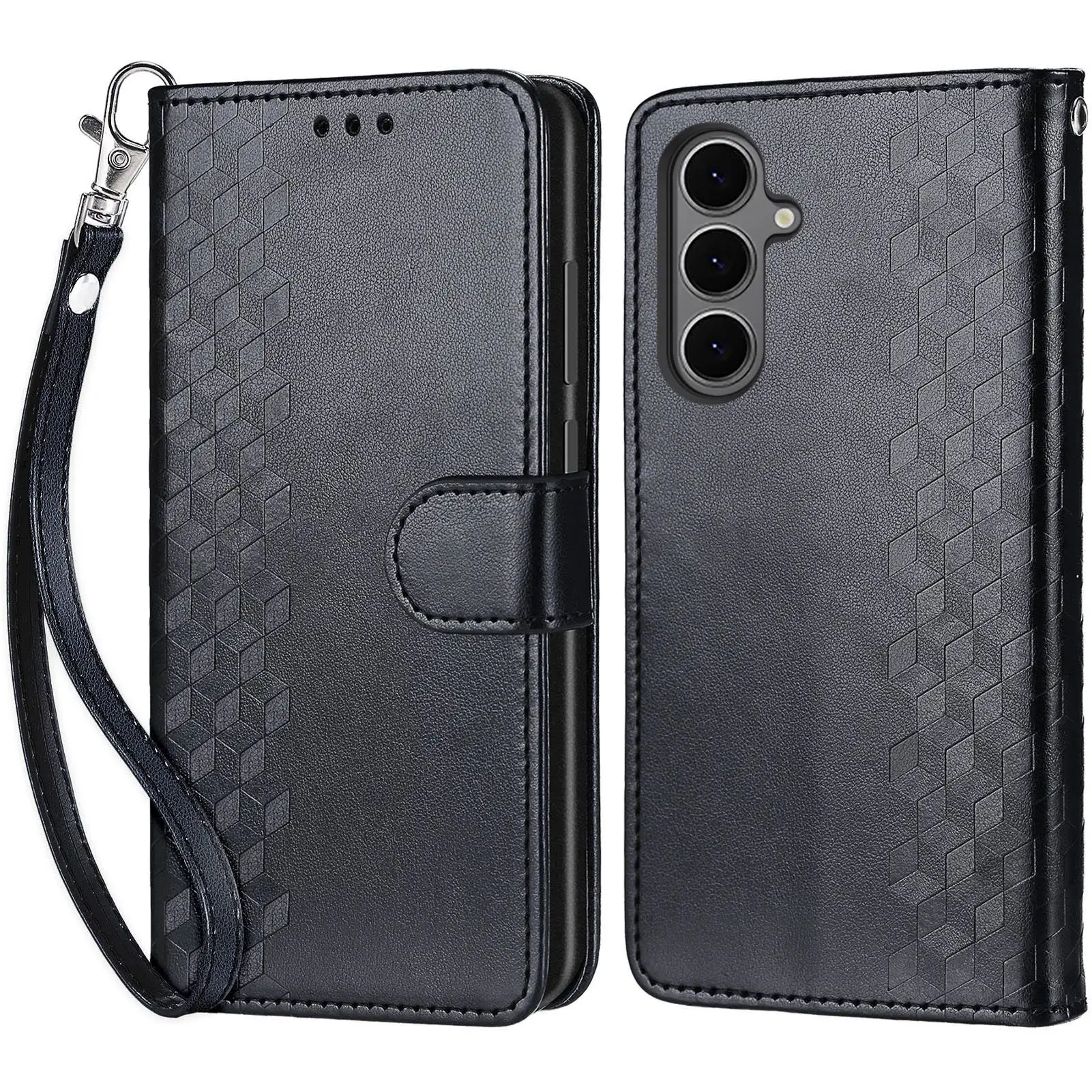 Luxury Leather Flip Wallet Case - Shockproof Design with Pattern Etui
