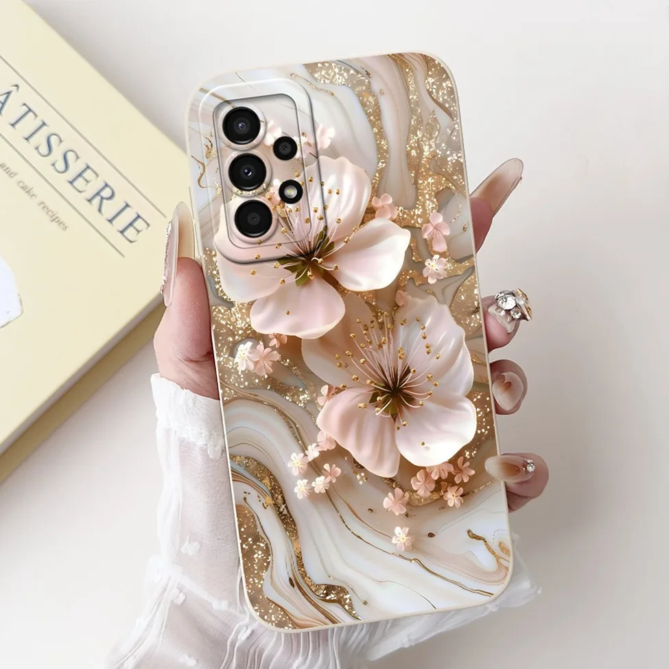 For Samsung A13 4G Case A135F Silicone Cute Fashion Butterfly Flower Love Painted Cover For Samsung A13 Galaxy A13 4G Phone Case