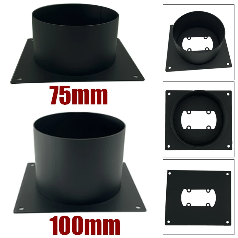 75mm/100mm Car Air Diesel Parking Heater Base Mounting Bracket Floor Plate Turret Planar Deep Black For Eberspacher Webasto