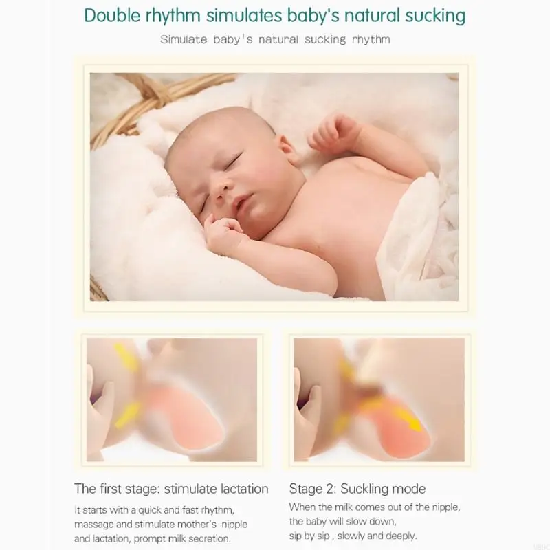 M89C Electric Breast Double Silent Wearable Automatic Milker USB Rechargable Hands-Free Portable Baby Milk Extractor