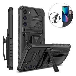 ShockProof Heavy Duty Armour Case with Belt Clip and Stand - A32 5G (Black)
