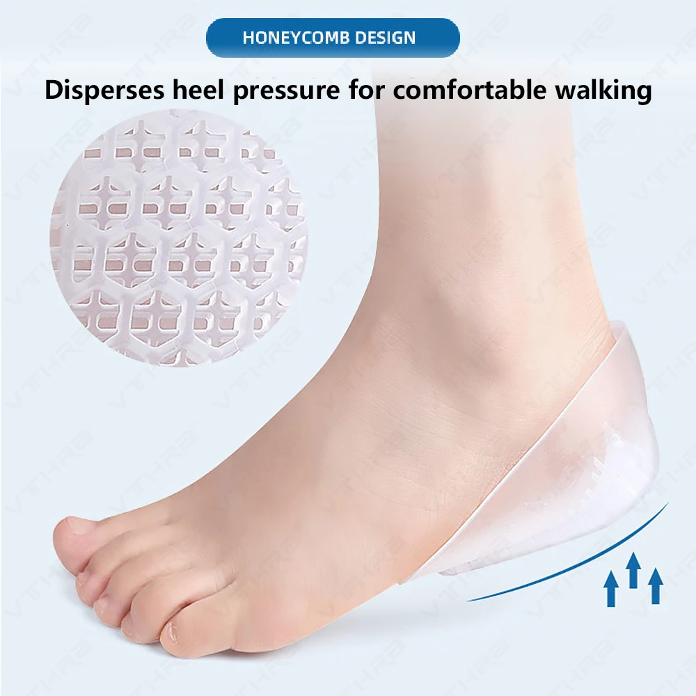 SEBS Heel Spur Pad Half Insoles for Foot Plantar Fasciitis Achilles Tendonitis Care Pain Relief Insole Inserts Pads