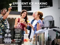 Ice Maker Countertop - Chewable Pellet Ice Cubes, 33 lbs Daily Output, Stainless Steel Housing, Self-Cleaning Ice Machine 2