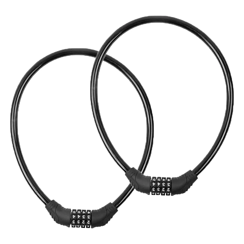 

Bike Lock Cable Anti Theft 4 Digit Security Bicycle Lock Bike Combination Lock Bike Locks