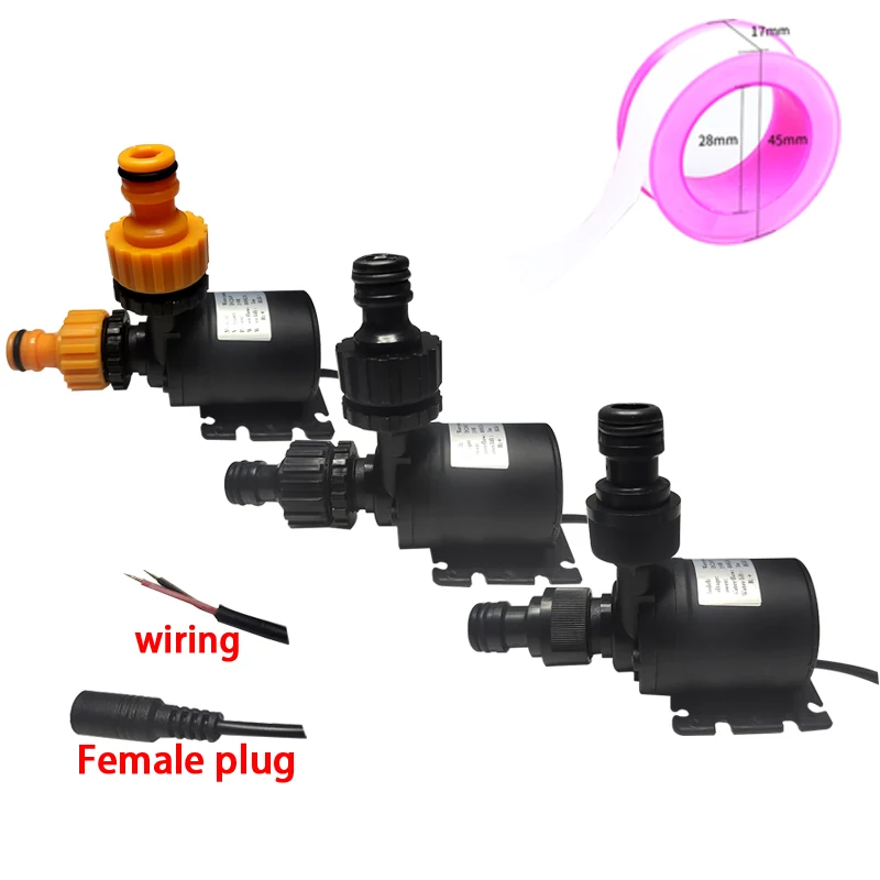 

DC12V 24V Ultra Quiet Water Pump Quick Connector 800L/H Brushless Motor Submersible Aquarium Water Pump Pond Fountain Fish Tank
