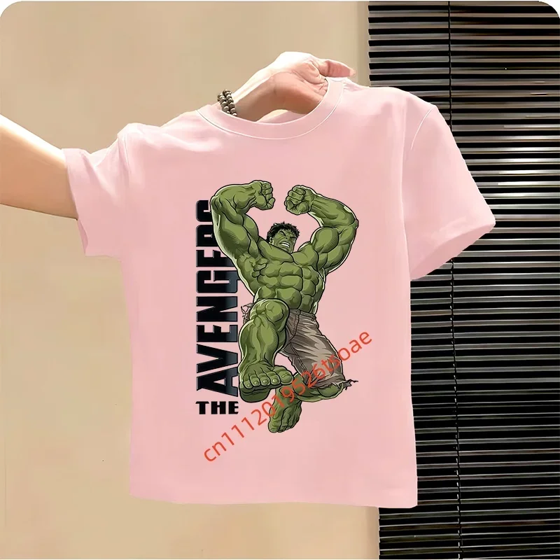 The Hulk 2026 New Style Children's Pure Cotton Short-Sleeved Boys' Sport Shirt Girls' Casual Top Summer T-Shirt Cartoon Print 2