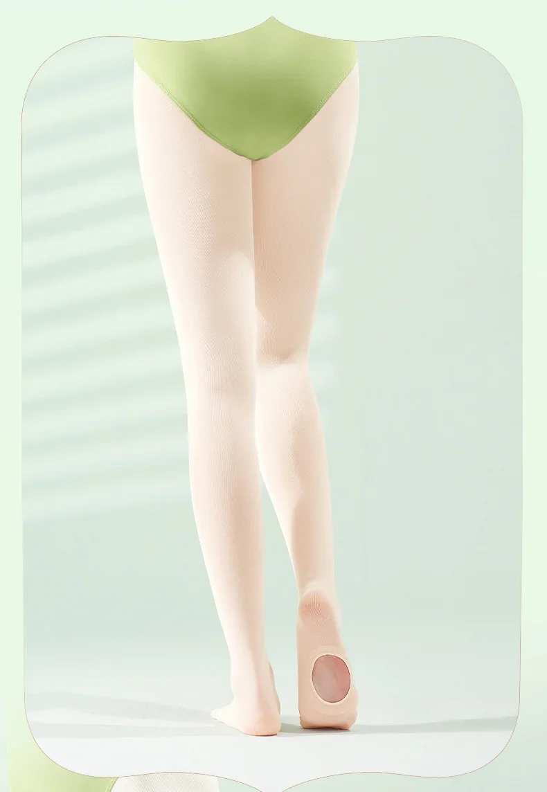 Professionelle Ballettstrumpfhose, Auftritte für Damen und Mädchen, weiche Tanzstrumpfhose, 60D-Tanzstrumpfhose, nahtlose Strümpfe mit Loch – Detail 4