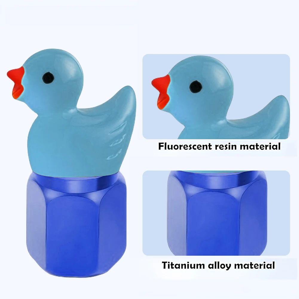 4Pcs Cute Duck Glow in The Dark Tire Valve Caps Auto Tire Valve Stem Caps Tire Air Valve Caps for Cars Motorcycles Bicycles