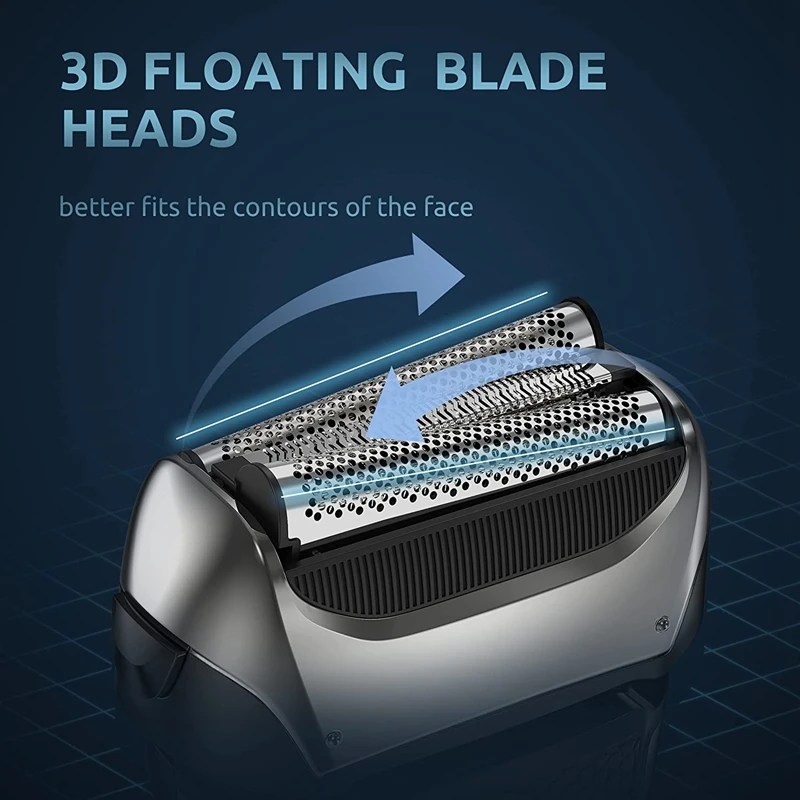 Rotary Shaver Electric Razor Electric Shaver Electrical Rotary Shaver Cordless Shaver Kemei Washable Wet & Dry Electric Shaver For Men Face Beard Electric Razor Rechargeable Head Bald 3-Blade Shaving Machine System