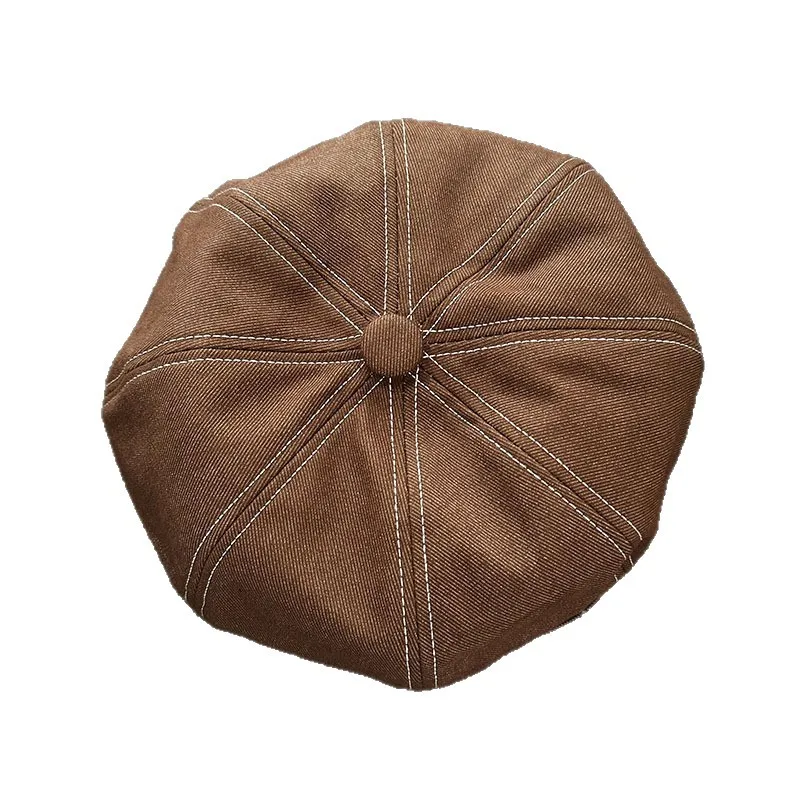 Women's Berets Korean Retro Casual Simple Versatile Fashionable Sweet Denim Berets Artistic High-quality Painter's Caps For Girl - 6