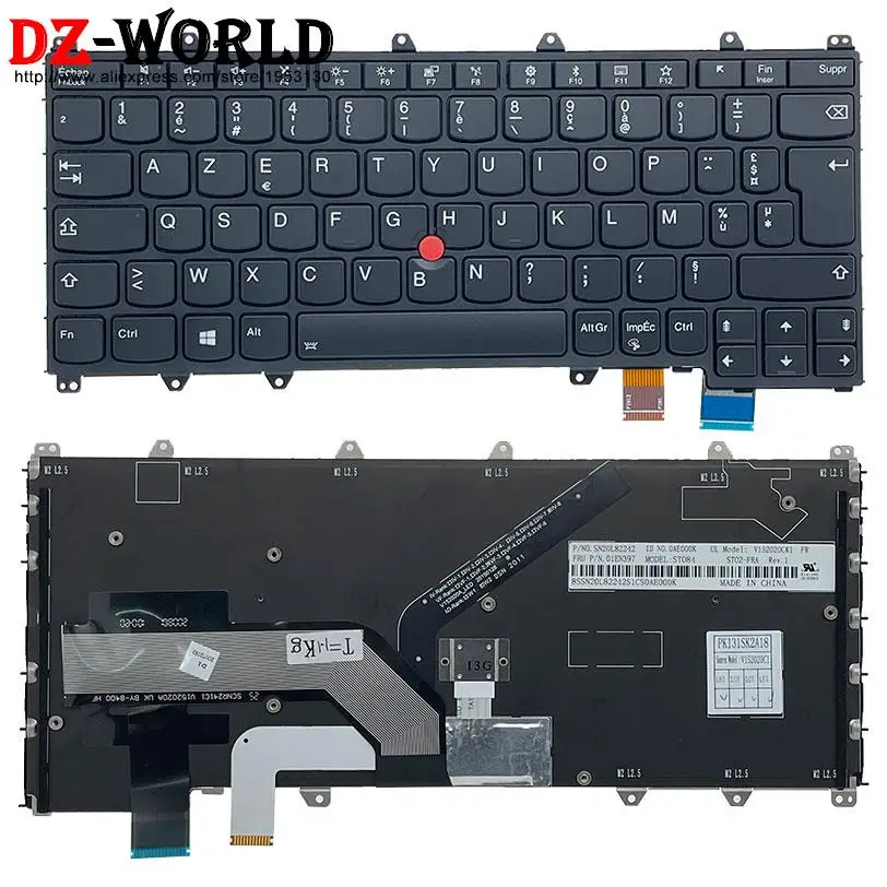 Cfr Cfa be Cfb Português Canadense Francês Italiano Teclado Brasileiro para Lenovo Thinkpad X380 Yoga 370 s1 ° Azerty pt it br fr - Imagem 3