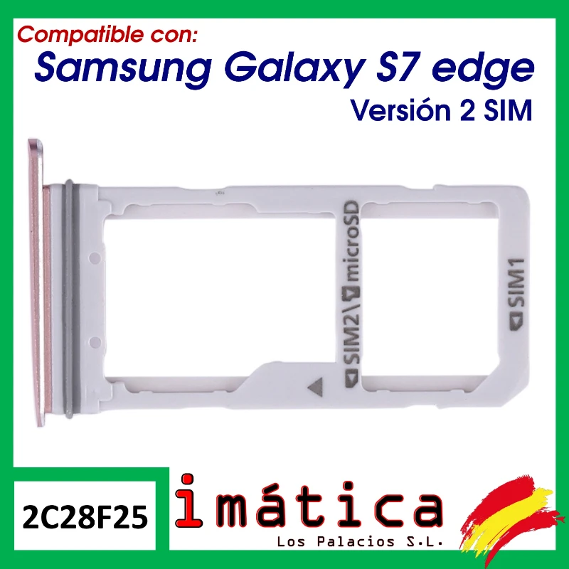 Sim / SD лоток для Samsung S7 Edge (2 Sim) розовый | Мобильные телефоны и аксессуары