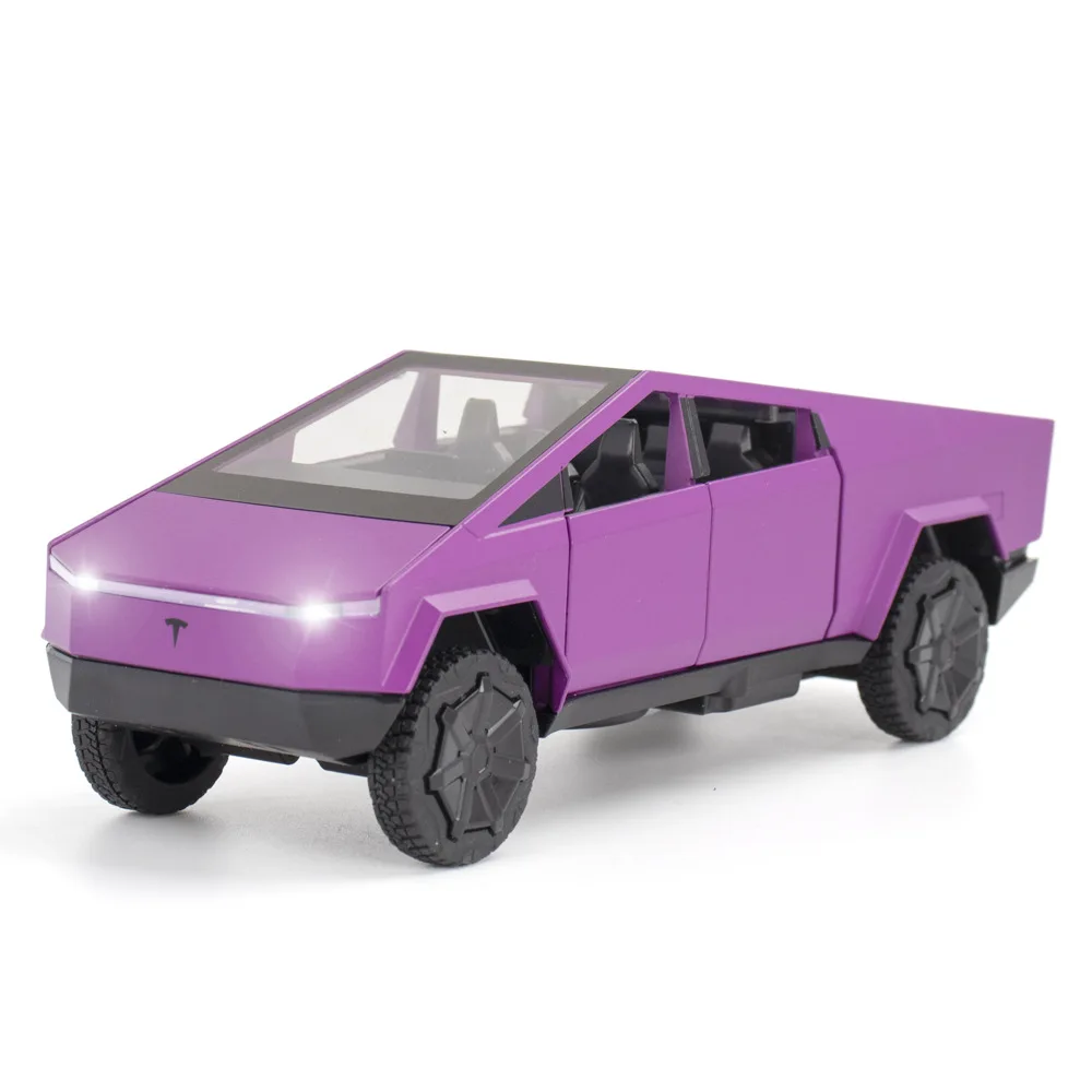 1:32 Tesla Cybertruck Pickup Alloy Car Model Diecast Toy Vehicle Sound and Light Simitation Cars Model Toys Gift 6