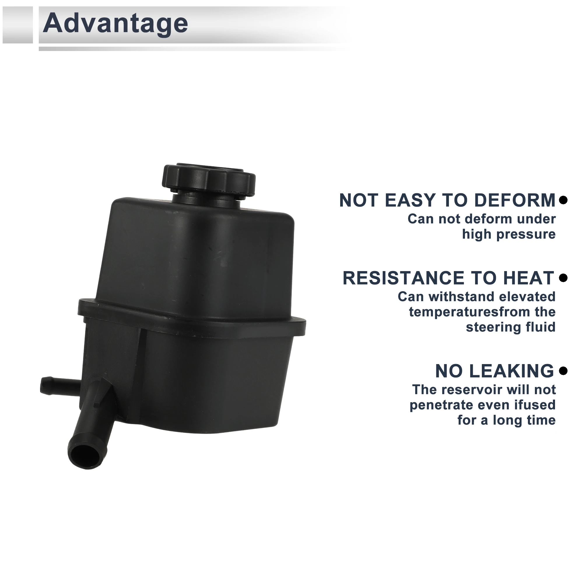 UXCELL Power Steering Reservoir for Chevrolet Camaro 2010 2011 2012 2013 2014 2015 No.92233427 1 Pc Black