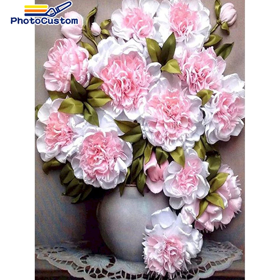 

CHENISTORY 30x40cm Diy Diamond Painting Mosaic Flower Decor Home Full Round Embroidery Cross Stitch Set New Arrival Wall Art