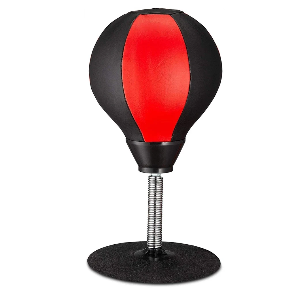 Stress Buster Desktop Punching Ball With Suctions, Inflatable Stress Relief Boxing Ball Muay Tai MMA Exercise Sports Equipment