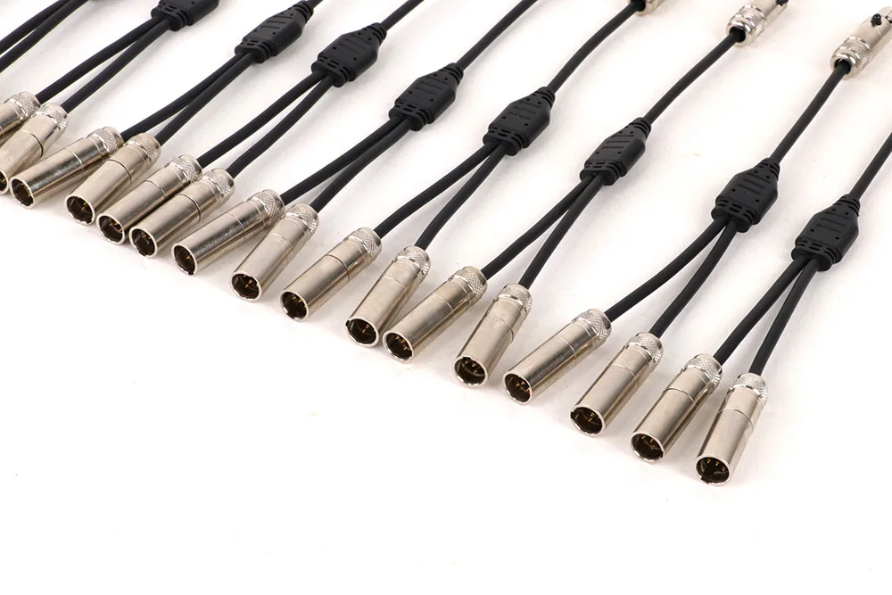 0,2 m-0,5 m/5-poliges Mini-XLR-Splitter kabel Mini-XLR-Buchse zu Dual-Stecker-Kabel für das drahtlose System des Shure-Bodypack-Senders – Detail 5