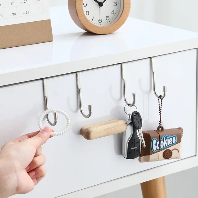 1-10Pcs Falhorog Törülköző Rozsdamentes Acél Horog Fürdőszoba Kabát Fogas A Konyha Antirust Hardverhez - Image 5