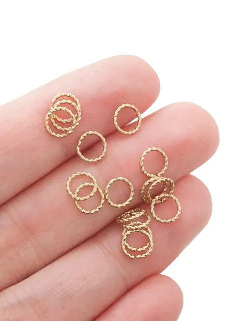 100 Anelli Di Salto Aperti 12mm - Per Gioielli Fai Da Te, Oro - Foto 10