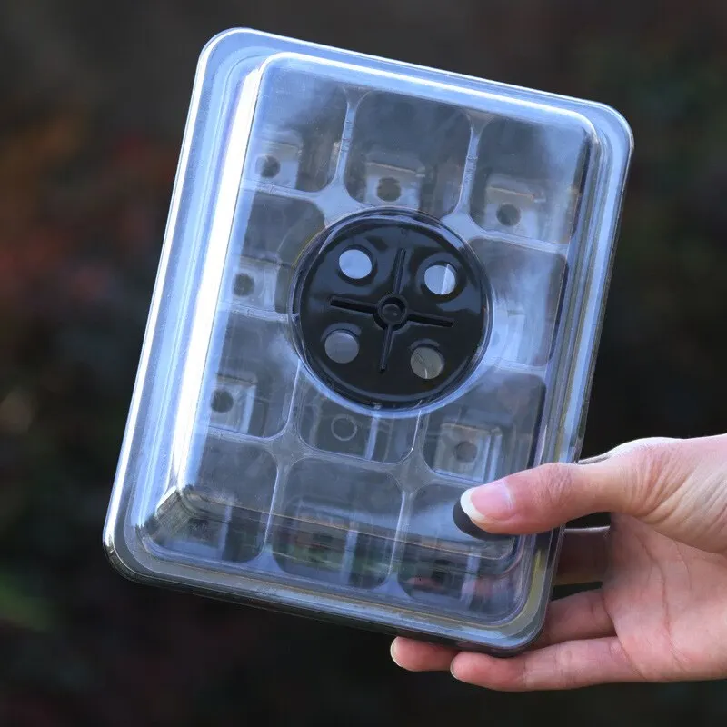 Seedling Box 12 Hole Seedling Box Three Piece Set 12 Hole Seedling Box Moisturizing Seeding Insertion Succulent Flower Pot