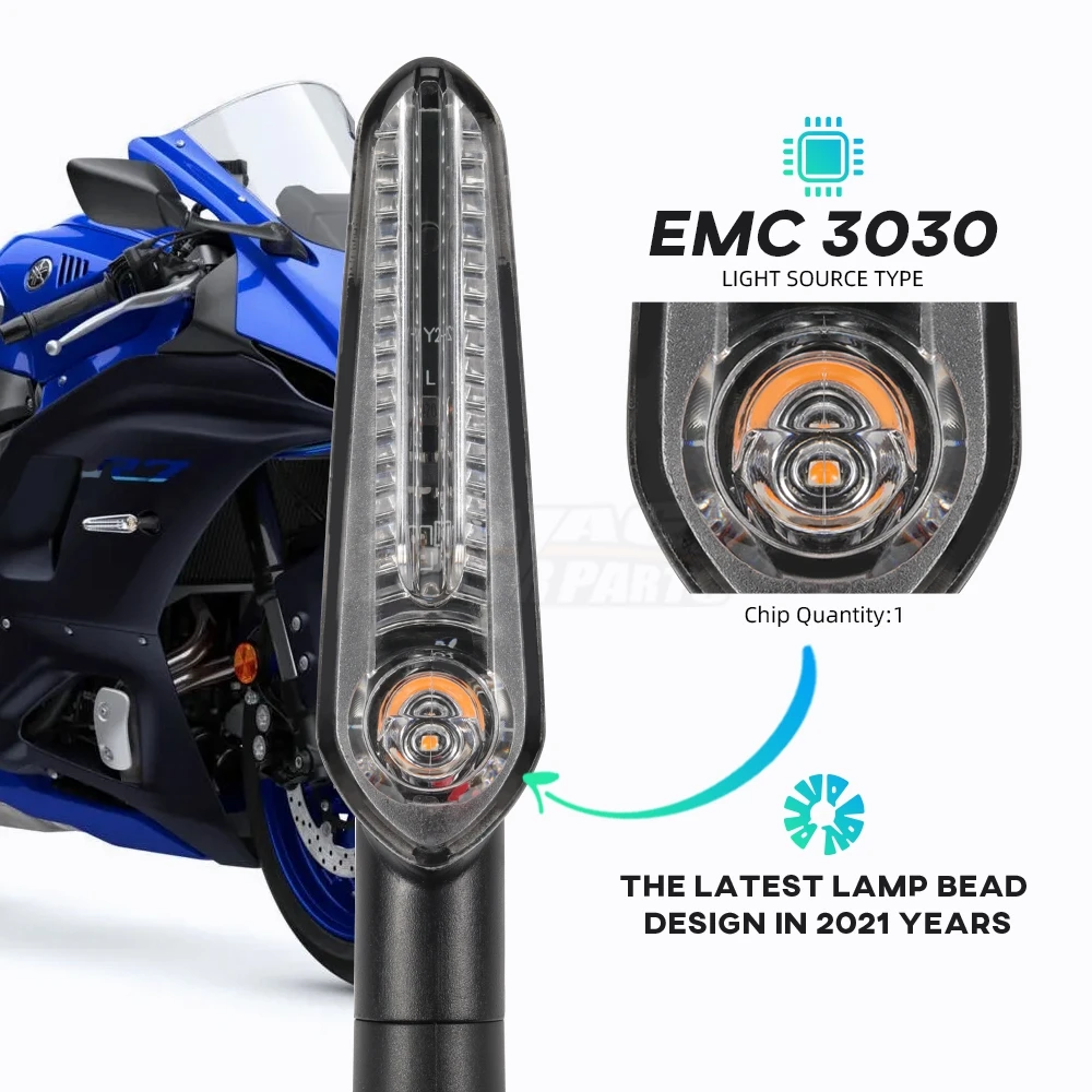 XWDPDNHHD Indicador De Señal De Giro Luces Intermitentes Para Motocicleta, Luces Intermitentes, Luces De Giro Para Y&amaha MT-01 MT-03 MT-07 MT-09 MT-10 MT-25 MT-125 FZ-09 Kit(Azul