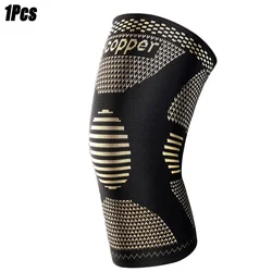 Copper-Infused Knee Support Brace for Arthritis Relief & Sports Compression (Black-1Pcs)