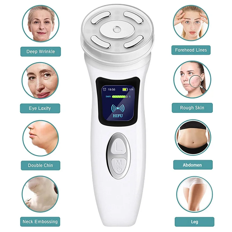 MINI HiFu 4.0 Rechargeable Ultrasound Thermal LED EMS Microcurrent Pulse Facail Lifting Skin Care Face Massage Beauty Device