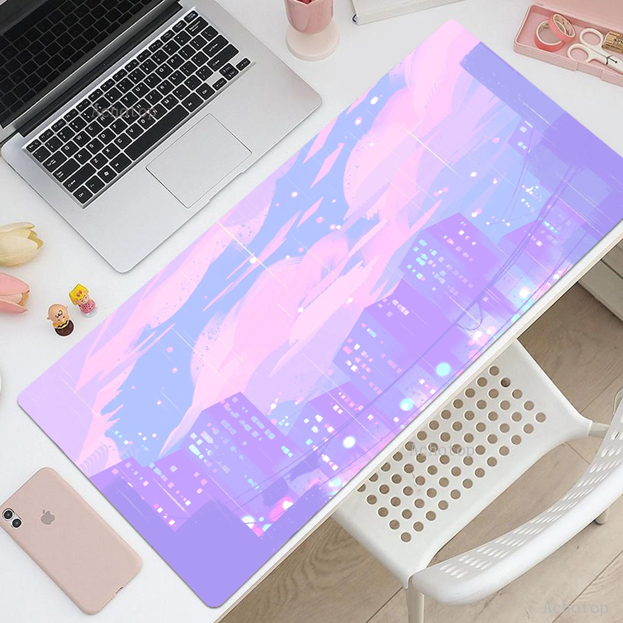 

Moon Landscape Mouse Pad Large Keyboard Pads Gamer Table Mouse Mat Gaming Accessories Mousepad Soft Rubber Desk Carpet 80x30cm