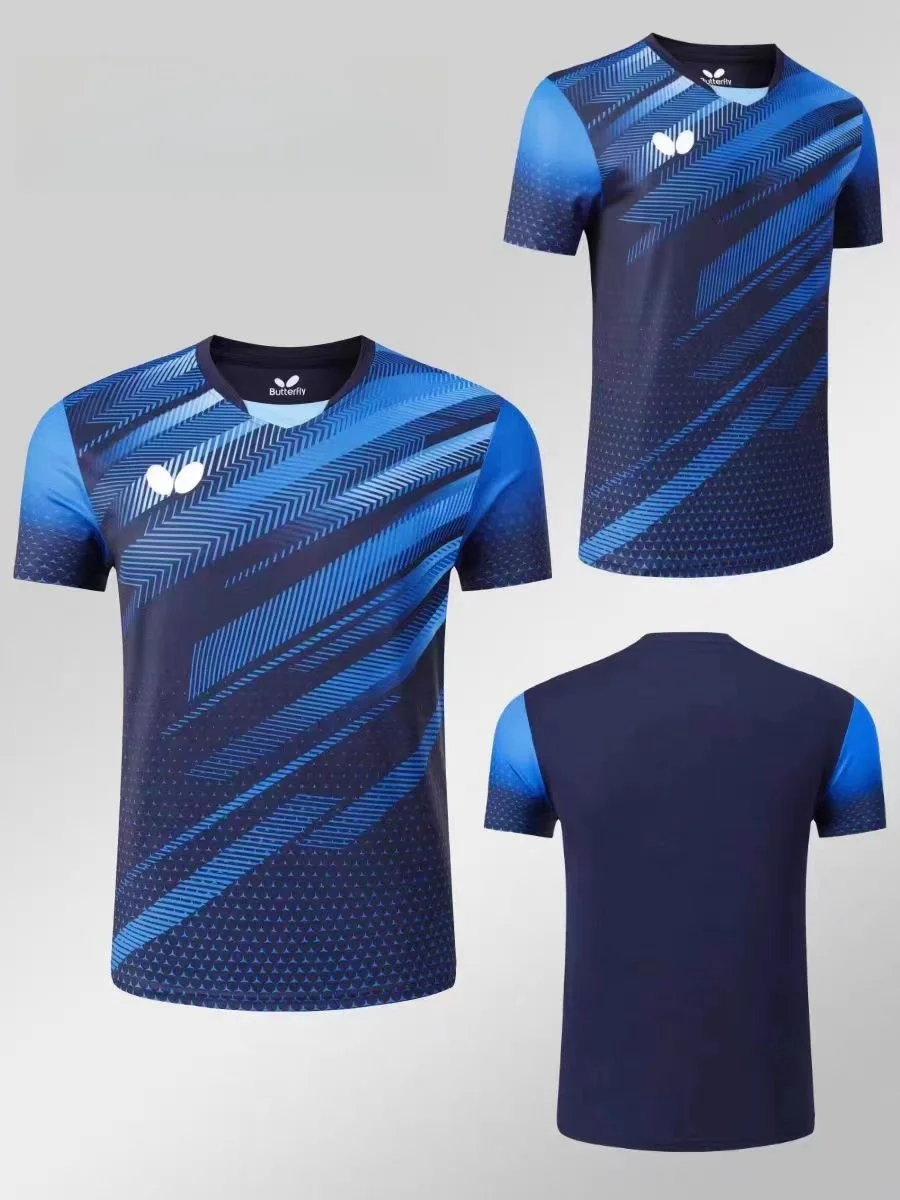 Sport T Shirt Badminton Table Tennis Clothes Set men's and women's table tennis T-shirt quick drying breathable light V-neck badminton wear team