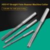 Cutting Reamer Milling Cutter HSS H7 Straight Flute Reamer Machine Cutter 3/4/5/6/7/8/9/10/11/12mm Milling Reamer 4