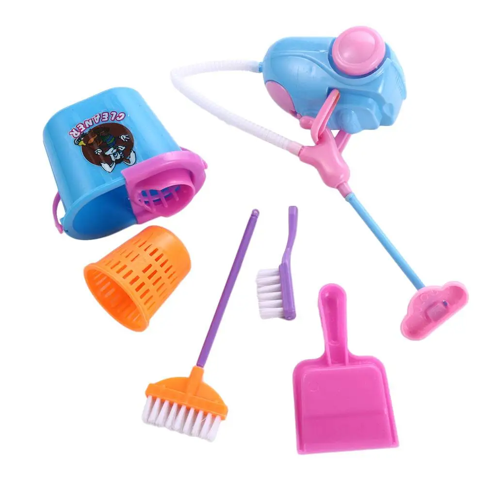 

9Pcs Mini Plastic Dollhouse Furniture Miniature Washing Tools. Miniature Cleaning Tool Furniture Toys Household Cleaning Tools