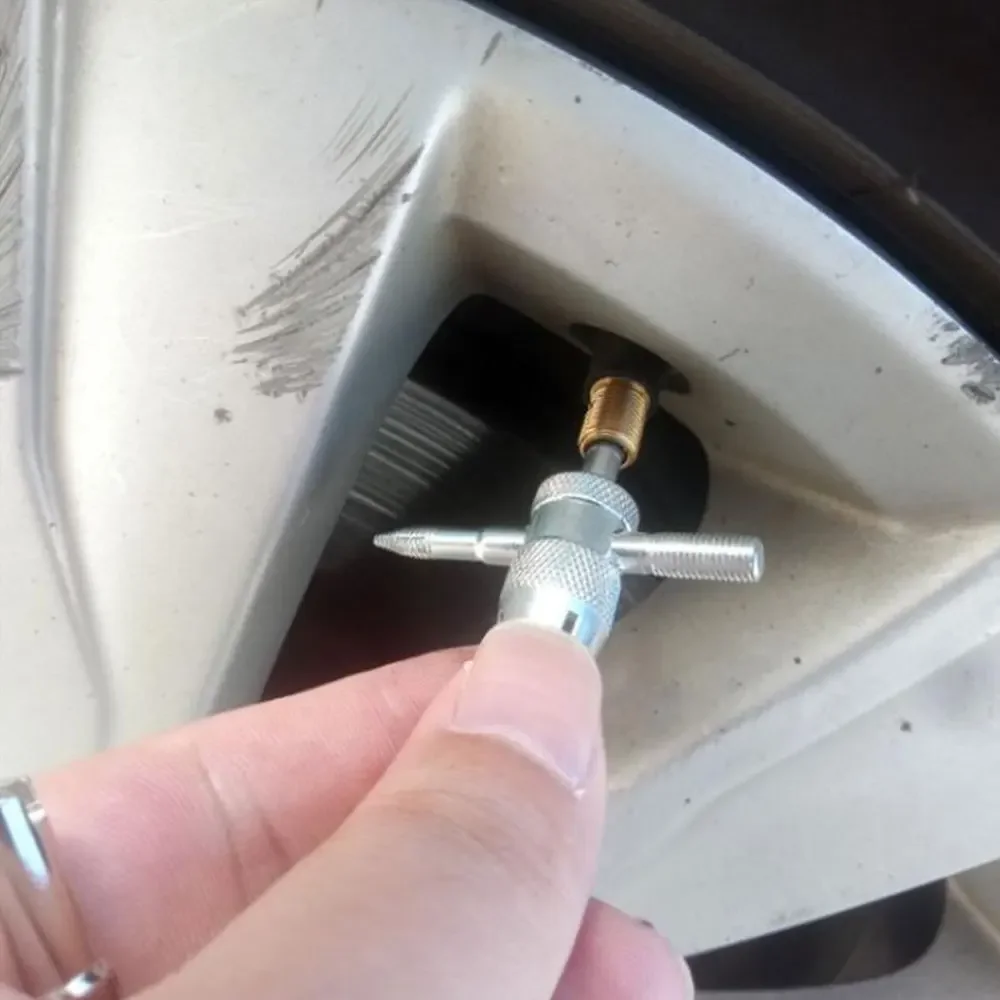 33Pcs Metal Tire Wheel Valve Core Remover Repair Tool Car Tire Valve Stem Puller Tools Set for Car Truck Motorcycle Bicycle