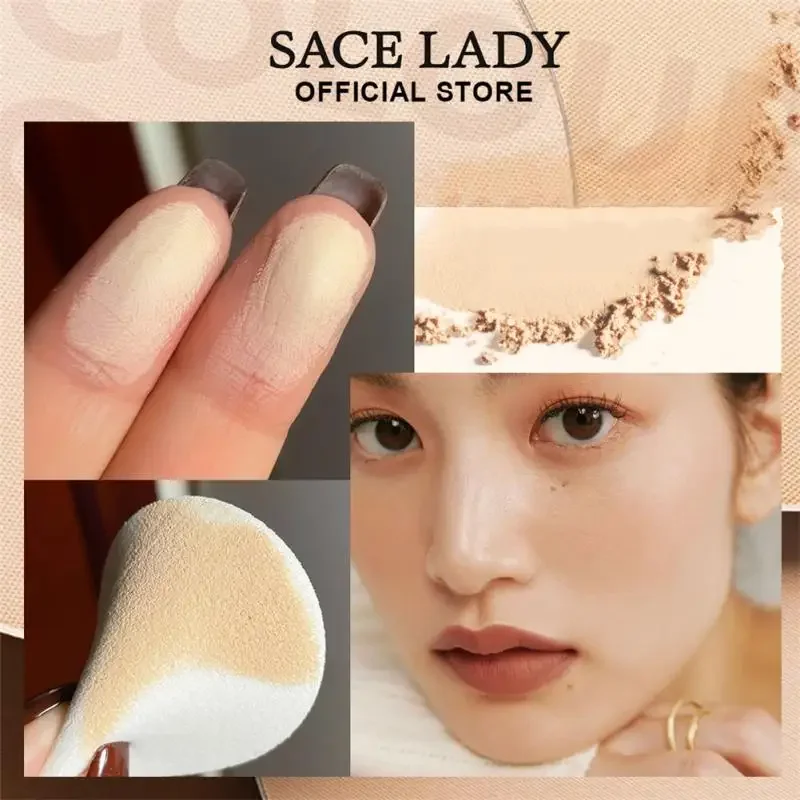 Full Coverage Pressed Make Up Face Powder Natural Lasting Makeup Powder Soft Mist Face Makeup Cosmetic Setting Compact pressed powder foundation setting powder face powder compact powder