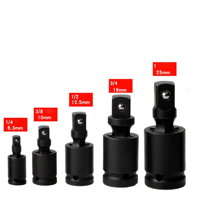Universal Joint Swivel Adapter - 1/4" To 1" Drive Sizes For Impact Wrenches & Ratchets