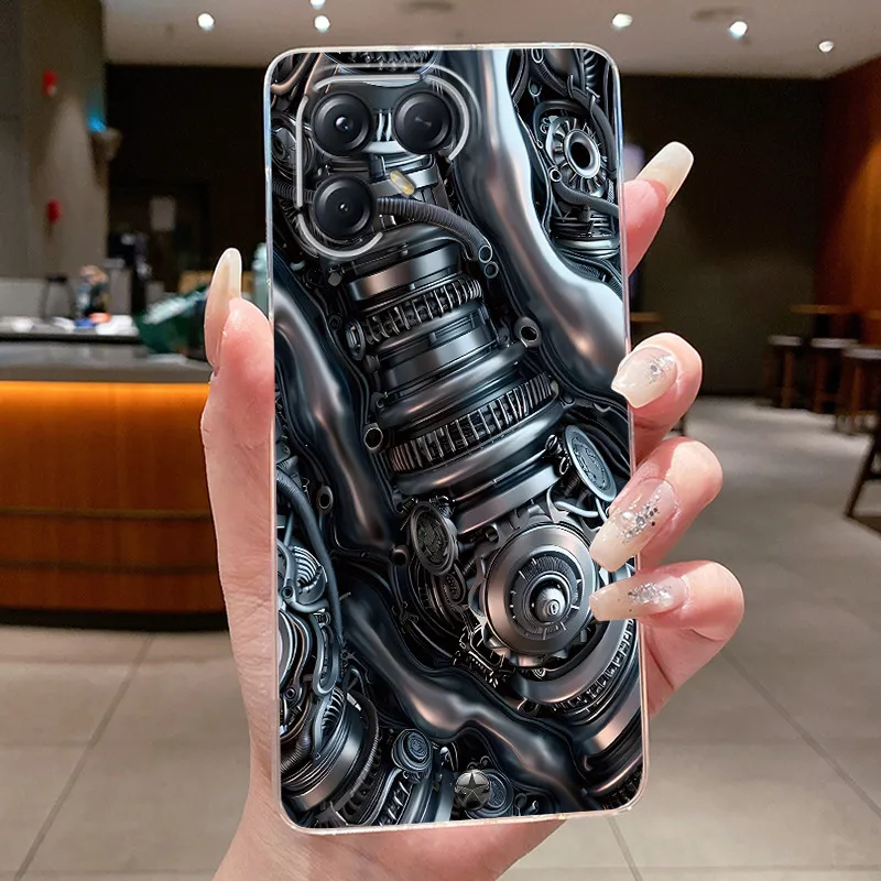 Aesthetic Luxury Soft Silicone Transparent TPU Phone Case Back Cover